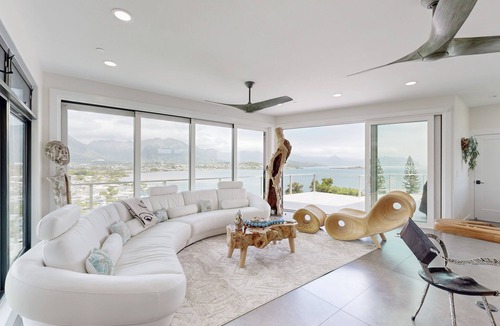 Kaneohe House | Luxurious modern home with multiple lanais, private elevator & views throughout