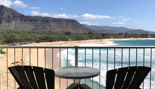 Beachfront Studio located on the 5th floor overlooking Makaha Beach.