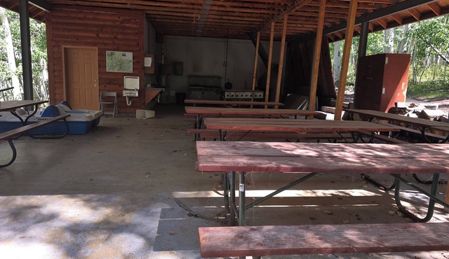 Camp Jackson Group Pavilion with cooking area in Monticello