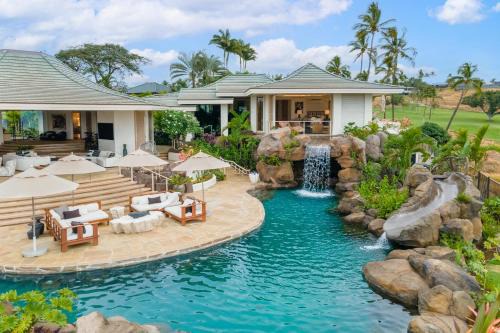 Experience luxury at Hale 'O Ka La in Kamuela, featuring 5 bedrooms and stunning amenities.