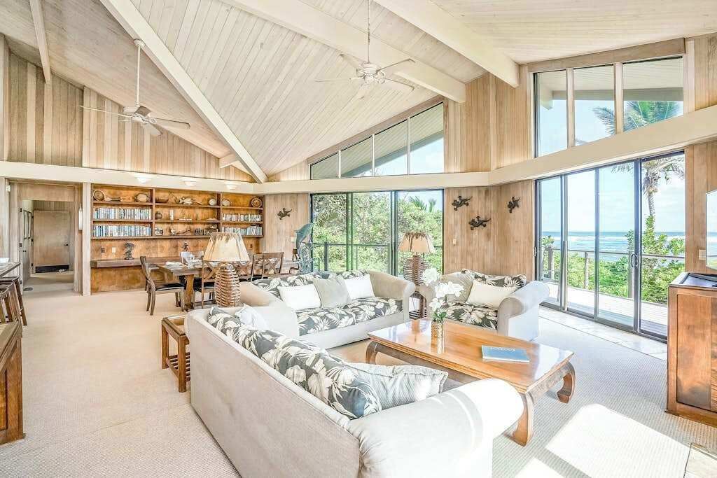 Anahola House | Beachfront Anahola Home with Ocean Views, Hot Tub & Beach Gear