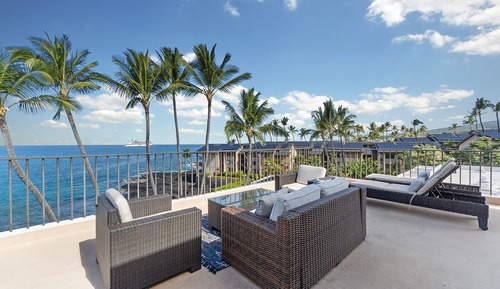 Condo, 1 King Bed with Sofa bed, Lanai, Ocean View (Royal Sea Cliff #418)