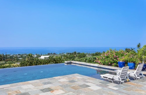Kailua-Kona House | 🏖️Panoramic Ocean View Kona Home w/Private Infinity Pool | Akoa Place Kahakai Estates