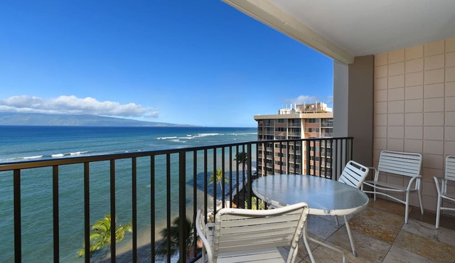 Sunshine + Rainbows = #1206 at Valley Isle with Direct Ocean Front Views! in Lahaina