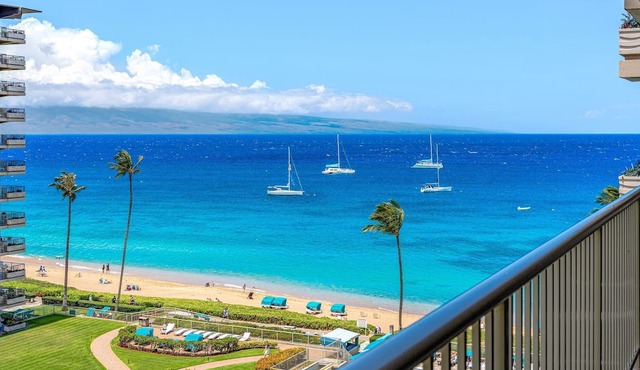 8th Floor 2BR Corner Suite with Oceanview Balcony in Lahaina