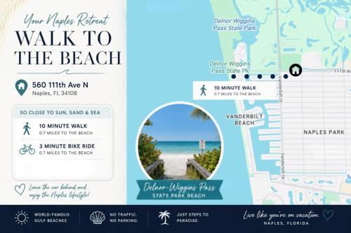 The Flamingo Retreat - Resort Pool - Walk to Beach in Naples
